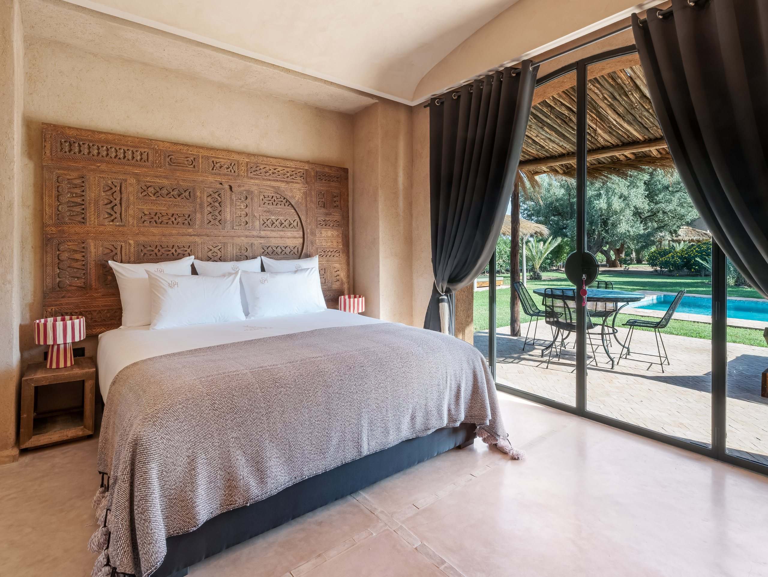 Chambre double ouverte sur le jardin